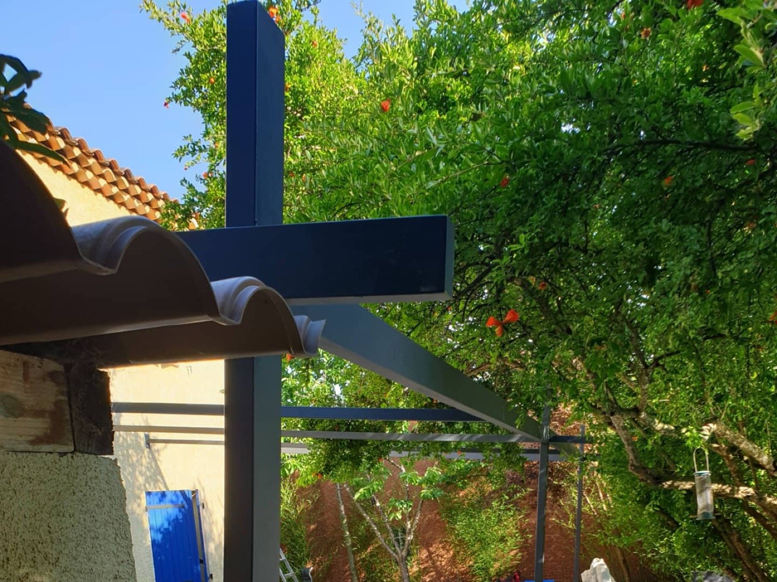 Pergola métallique de terrasse de jardin